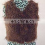 Knitted Fur Vest Waistcoat Women Nutria Fur Mini Vest thumbnail-5