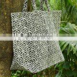 Striped Canvas Shoulder Bag Women Bags Hand Bags Hand Bag Wholesale Canvas Clutch Bags Unique Style Handbag With Embroidery thumbnail-3