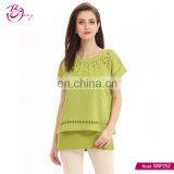 Guangzhou Apparel Fashion Summer Round Casual Polyester Garment