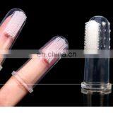 Pets Soft Silicon Finger Style Pet Teeth Brush Finger Cot Dog Teeth Cleaning Fingerstall Brush thumbnail-1