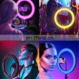 10 Inch 32 Color RGB Ring Light With Tripod Stand Colorful Photography Selfie Light for TikTok Video Live thumbnail-7
