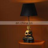 Chinese Classical Figure Statue Decoration Luxury Gold Resin Base Buddha Shape Modern Cheap Desk Lamps for Church thumbnail-7