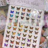 JOYFUL 01-10 Nail Stickers 3D Ultra-thin Nail DIY Decoration Gradient Laser Holographic Butterfly Nail Sticker thumbnail-6