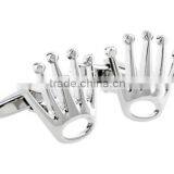 Cufflinks 1Pair Silver Design Fashion Shirt Men Party Wedding Men Gift Crown thumbnail-1