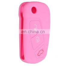16 Color Silicone 3 Button Remote Flip Key Case Fob Cover Protect Holder For Ford KA thumbnail-2