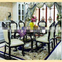Modern Luxury Marble Top Wooden Round Dining Table Set 6/8 Chairs thumbnail-3