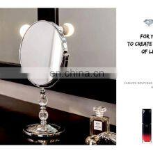 DIAMOND 360 Degree Rotation 1x/2x Bathroom Make up Mirror With Non-slip Base Standing Cosmetic Mirror thumbnail-4