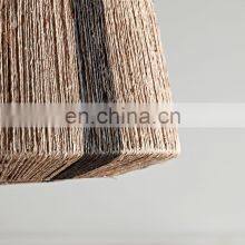 Natural Material Jute Lampshade Stripe Rope Nature Straw Pendant Light Decor Home Vietnam Supplier thumbnail-5