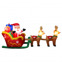 2022 Hot Sale 8.5ft Christmas Inflatable Santa Claus Reindeer Sleigh