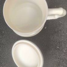 White Porcelain Office Cup Bamboo Burning Mug Cup Ceramic With Lid thumbnail-4