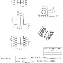 SMD EP13-2S transformer bobbins ，Double card slot，EP13 SMD (5+5P)Bobbins,EP13 transformer Accessories，PM9820 material with good high temperature resistance.