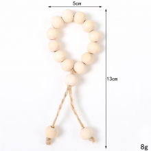 Wholesale Farmhouse Decor Napkin Rings Wood Bead Napkin Holders With Tassels Rustic Country Decor Table Decoration thumbnail-5