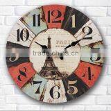 New Products Wholesale Fashion Round Shape Wooden Crafts Wall Clock thumbnail-2