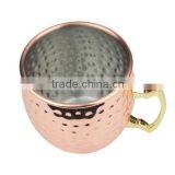 Hammered Moscow Mule Copper Mugs, Copper Moscow Mule Cups With 16Oz Capacity for Cocktail,Beer and Coffee thumbnail-5