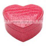 AN387 ANPHY Noble Wedding Decoration Ring Jewelry Gift Box Holder Display Pu-leather Crocodile Grain Heart-shaped Stock 14*7cm thumbnail-2