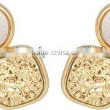 Earring With Natural Stone, GOLD PLATED thumbnail-1