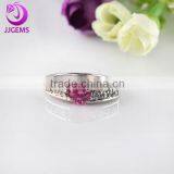 Hot sale 925 silver red stone cheap gemstone rings