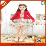 Girls fall boutique print dress 100-140 cm korean style kids casual dresses (Ulik-A0369)