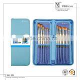 15pcs Wooden Handle Nylon Hair Art Brush Set