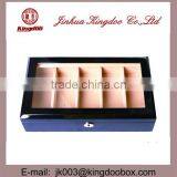 Jinhua Supplier Rectangular Wooden Handmade PU Leather Sunglasses Box With Window thumbnail-2