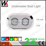 120W IP68 Pool Underwater Light Wireless Boat Dock Marine LED Light Led Swimming Pool Light