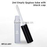 Empty Lip Gloss Tubes With Black Cap