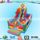 kids inflatable fun city, clown slide and castle with best prices