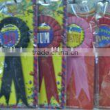 Custom Made Round Ribbon Rosette Button Badge Pin thumbnail-1