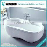SUNZOOM Peanut Bathtub,oval Embeded Acrylic Bathtub,elliptical Acrylic Free Standing Bathtub thumbnail-1