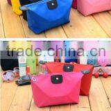 Elegant Dumplings Shape Canvas Candy Color Fashion Women Waterproof Cosmetic Bags thumbnail-2