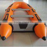 HH-S430 Inflatable orange Boat With Aluminum Floor for fishing