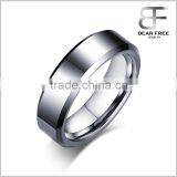 Unisex Beveled Edge Center Comfort Fit Tungsten Wedding Band Ring 6mm thumbnail-2