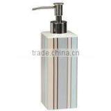 Colourful Stripe Ceramic Basin Counter Set Lotion Bottle Soap Dish Toothbrush Holder Tumbler thumbnail-1