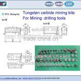 Tungsten carbide mining bits for mining & drilling tools