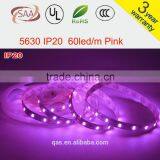 DC 12V Pink Color 5m/lot SMD 5630 LED Strip Super Bright 60led/m Led Tape Light