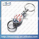 High Grade Promotion Custom 3D USA Flag Metal Key Chain
