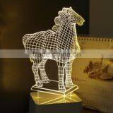 698-Horse 3d Shaping Lamp Art Decor Desk Light Led Night Light Led Energetic Saving Lamp thumbnail-1