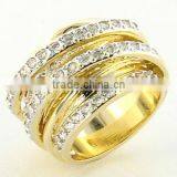 Brass Fashion Clear CZ Ring For Women