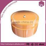 Customized High Lacquer Round Wood Present Gift Box With Lid