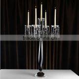 2016 New Design Black Crystal Made Crystal Glass Candlestick