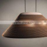 11.24-4 Cardboard Large Oval Ceiling Light Shade in Natural Brown Designed to Add Colour and Light to Any Room