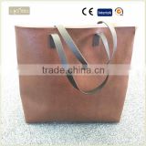 2016 new design fashion shopping bag leather shopping bag ladies tote bag