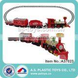 14PCS Children Plastic Track Smoke Train Toy Sets With Light and Sound thumbnail-1