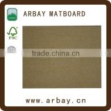 Wholesale 1.0mm cream core linen uncut matboard for decorative photo frames