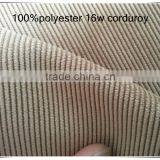 100%Polyester 16walls Corduroy for Garments