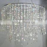 12" Wide Silver Diamond Cut Beaded Ceiling Chandelier for Home Indoor Light Decoration thumbnail-1