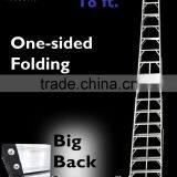 Aluminium One-Sided Folding Big-Back-Leg 18 Step Ladders thumbnail-1