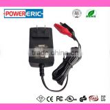 15w 6v 0.6a alligator clip lead acid battery charger with UL1310 standard