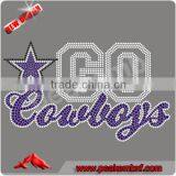 Customize Design Go Cowboys Rhinestone Transfers Letters Iron on thumbnail-1