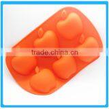 Food Grade Hot Sale Apple 6 Hole Chocolate Silicone Mould thumbnail-2